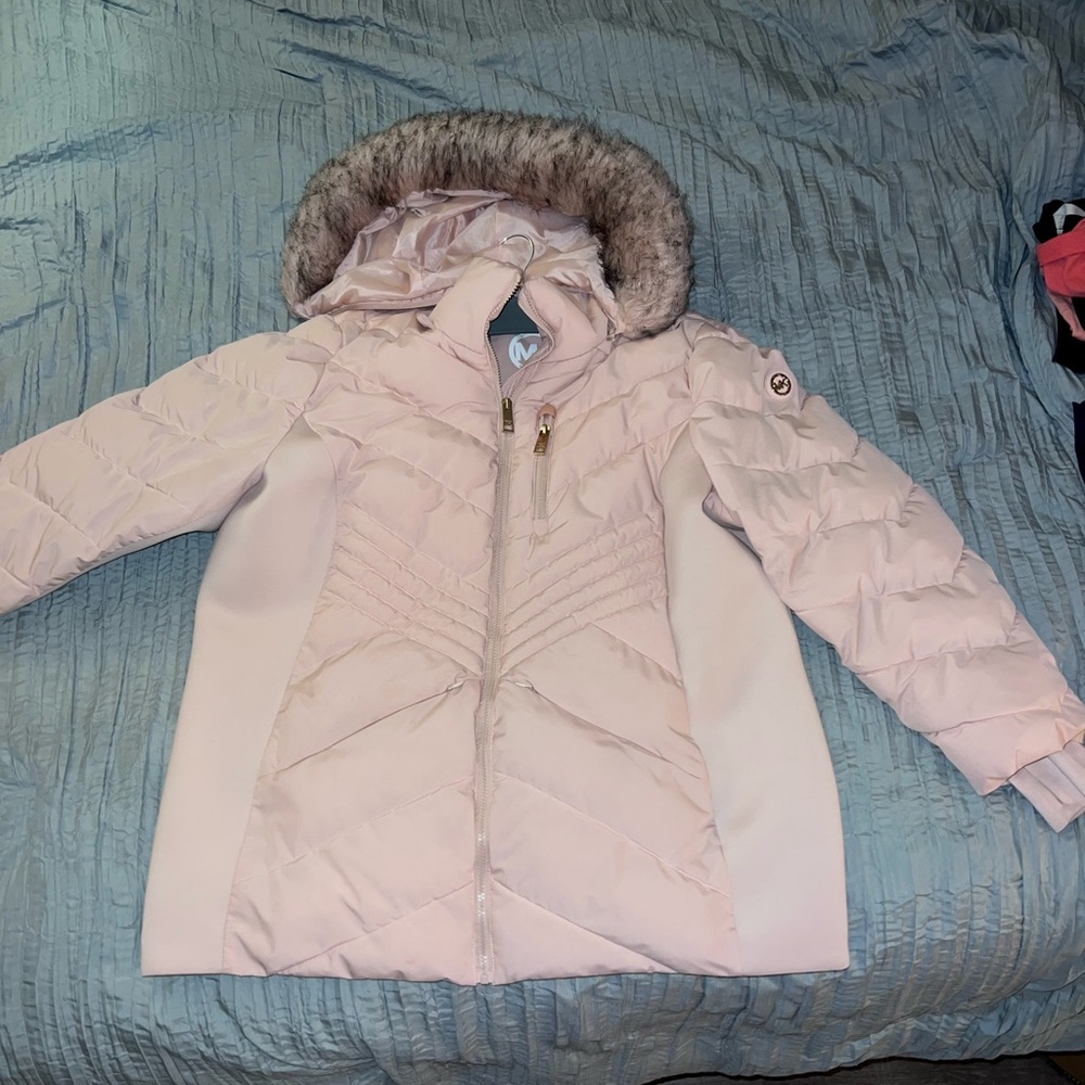 Woman’s Michael Kors Pink mid length winter coat size 2X